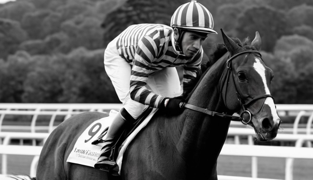 Jockey on a horse in Sheepshead Bay Race Track