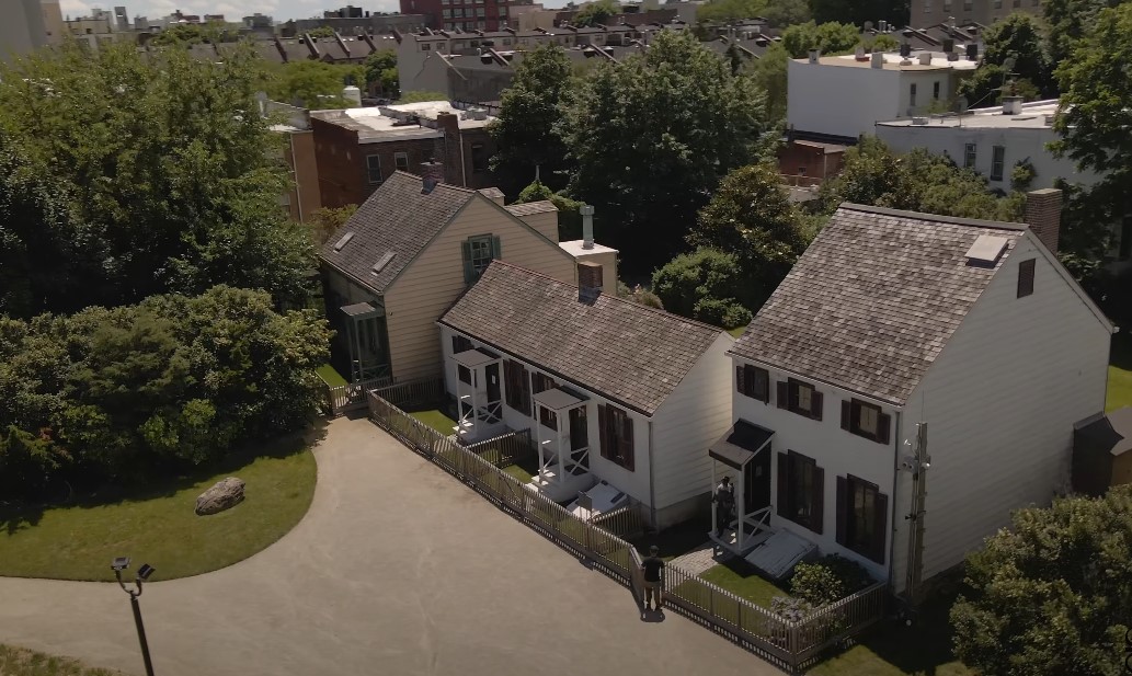 Aerial view of the Weeksville Heritage Center