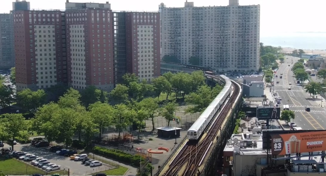 Sheepshead Bay neighborhood aerial view