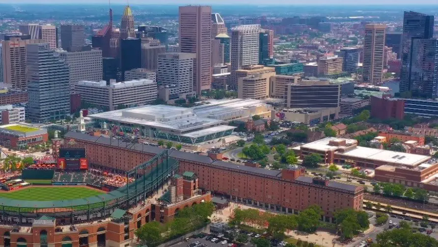 Aerial view of Maryland, Baltimore